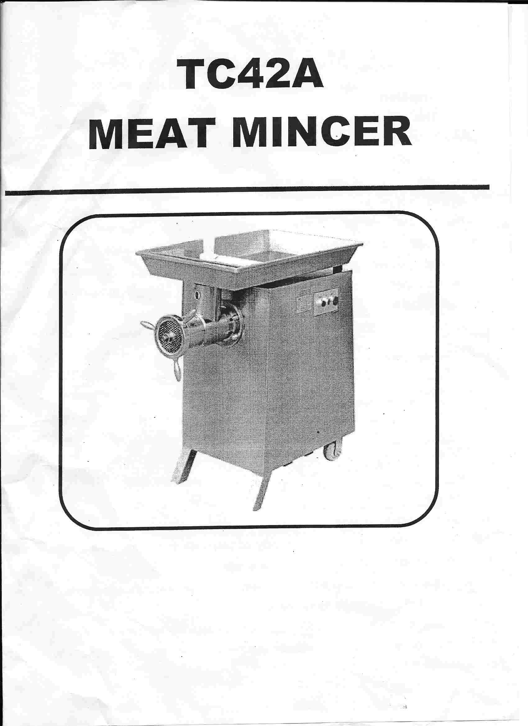 Proprocessor #42 Meat Grinder Manual 