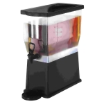 Black Plastic Beverage Dispenser 3 Gallon