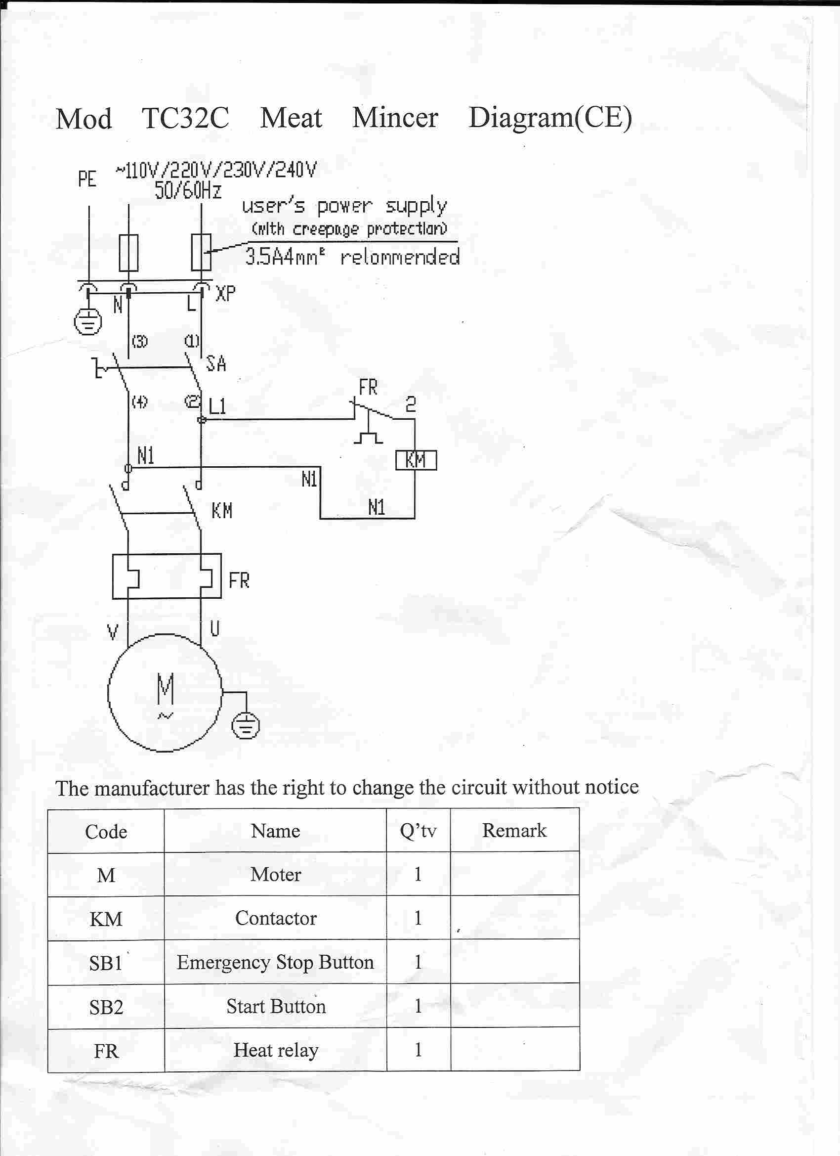 Proprocessor #32 Meat Grinder Manual 