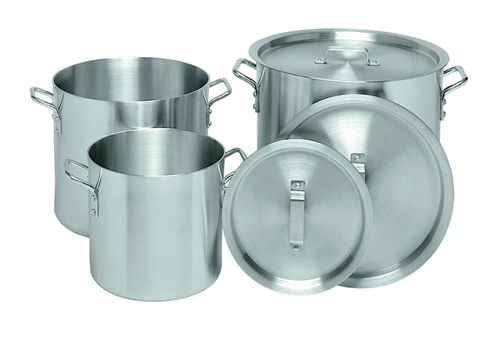 Large Aluminum Cooking Stock Pot (Patila) w/ Lid for Catering / Restaurant  #51468