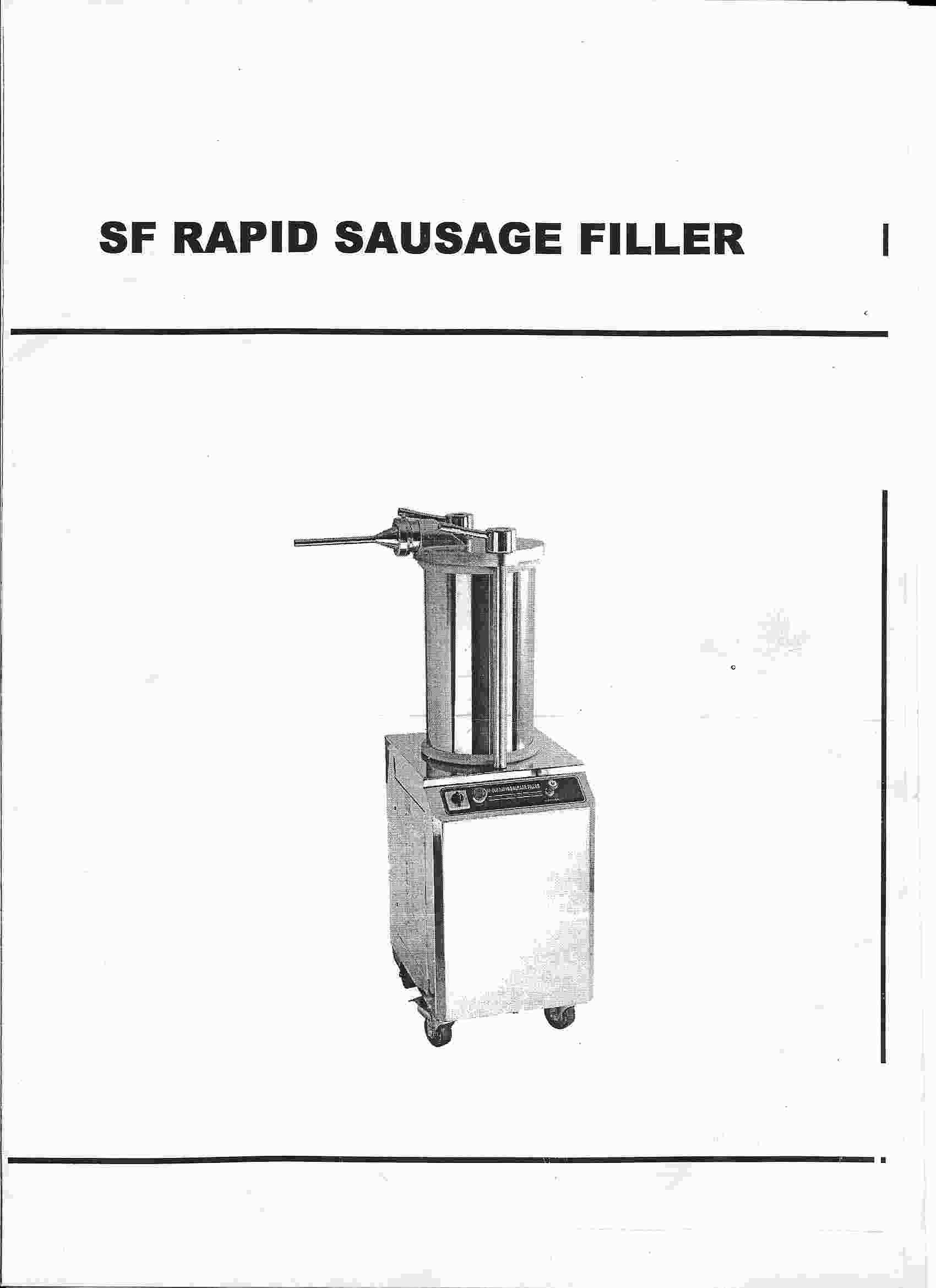 Hydraulic Sausage Stuffer Manual
